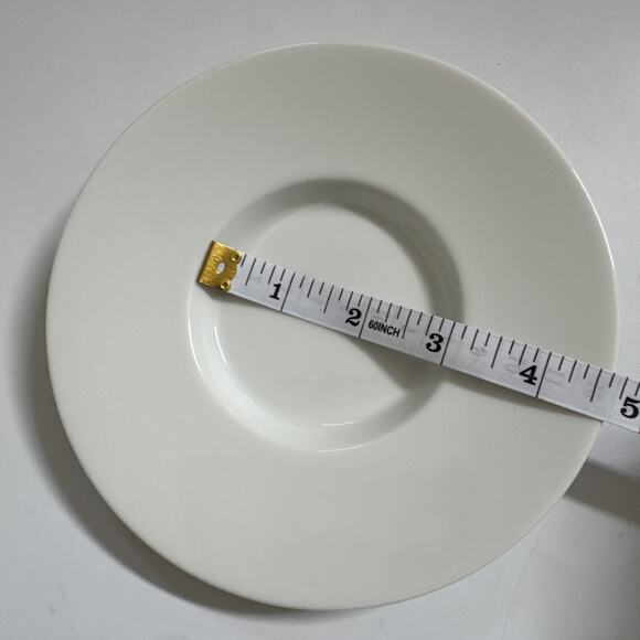 Lot of 5 Pottery Barn PB Modern Great White Saucers Only Espresso 6.25" JAPAN - Picture 7 of 8